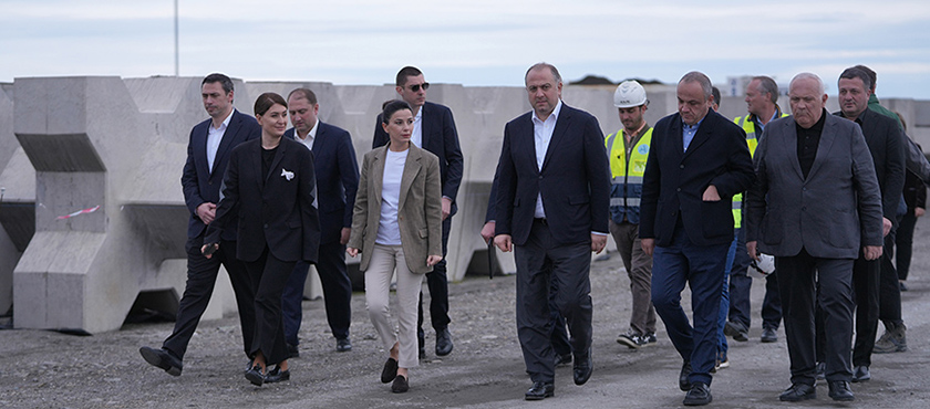 მარიამ ქვრივიშვილი ანაკლიის ღრმაწყლოვან ნავსადგურში საზღვაო ინფრასტრუქტურის დაწყების სამუშაოებს გაეცნო